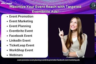 targeted event marketing, webinar conference eventbrite promotion, ticket sales