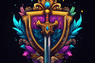 do unique medieval, fantasy, game title logo