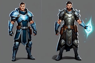 create dnd character art and sci fi concept art