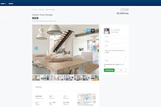 design and develop your professional property listing website