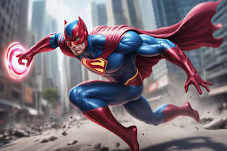 drawing custom superhero comic character