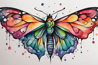 custom a watercolor tattoo design