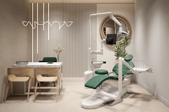 create dental and medical clinic 3d design and rendering