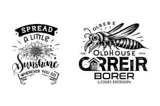 make hand drawn mascot honeymoon bee t shirt logo