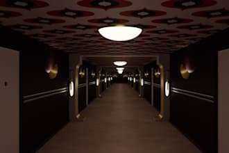 create 3d interior design, vr tour, hotel design,receptionist center, skp render