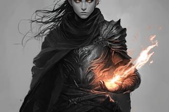 draw your dnd character and create art for your party