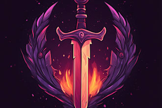 make a custom fantasy, rpg, sci fi animated game logo