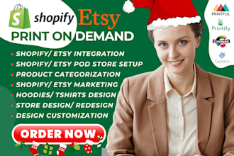 etsy printon demand christmas hoodies pod redesign shopify print on demand store