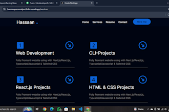 build a stunning personal portfolio website using nextjs and tailwind CSS