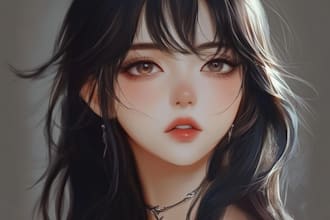 make characters in an anime or manga art style