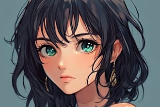 draw detailed oc, dnd, ffxiv, manga, fanart, anime,