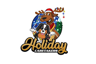 fun cartoon mascot logo holiday lighting installation business