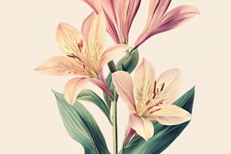 craft a beautiful botanical or floral illustration