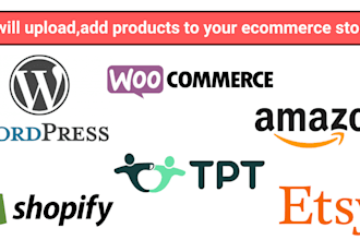 upload, add products to wordpress, shopify and any ecommerce site