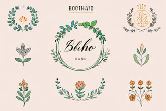 design beautiful botanical boho logo