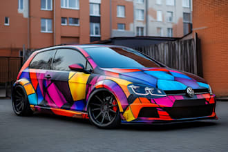 create creative vehicle wrap design for your car, truck, van