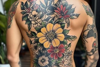 do a custom american traditional tattoos design for you