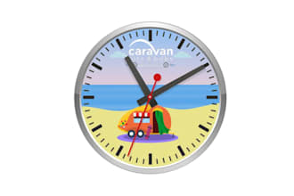 design a timeless and professional clock logo for your brand