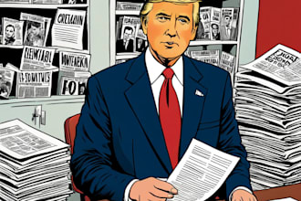 create political and editorial cartoon