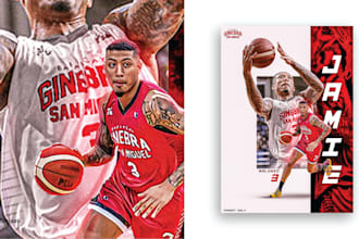 create an eye catching sport poster for your team
