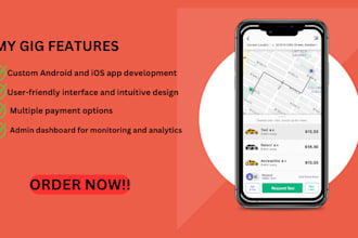 develop taxi booking app like uber app for android and ios