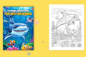 design kids coloring books and adults coloring books for amazon KDP