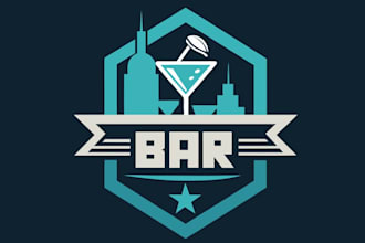 design unique and eye catching bar logo