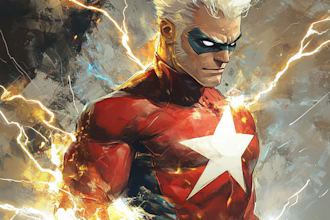 do an amazing superhero cartoon characters