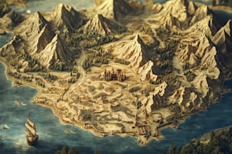 made custom fantasy map for you