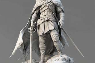 make create a dnd art and d and d character for you