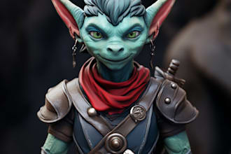 do a dnd character art and dnd character illustration