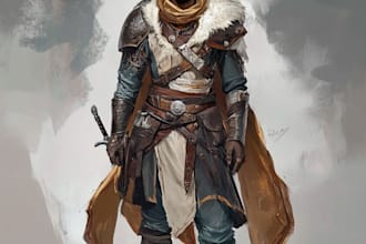 do a amazing d and d character for you