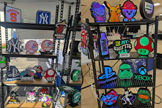 do custom 3d printable light box, light box logo, neon box, 3d 3mf