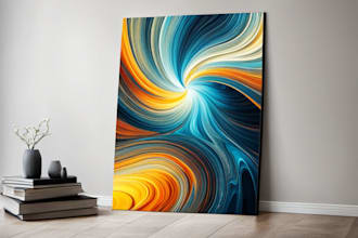 do amazing artistic digital abstract art