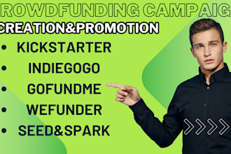 gofundme, indiegogo, kickstarter, fundraising, crowdfunding campaign