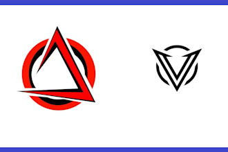 make a simple minimalist clean initial letter esports logo design