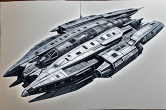 draw you sci fi and spaceship design