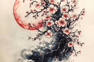 desing a tattoo in japanese style