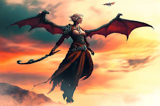 make a dnd character art and dnd art