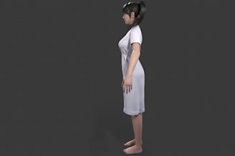 model 3d from human photo,photrealistic 3d model,female snfw 3d,blender 3d,rig3d