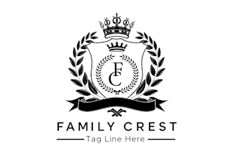 design vintage heraldic family crest and coat of arms logo