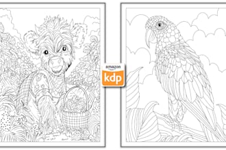 draw adult coloring books for amazon KDP