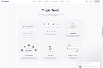 create an interactive ai website  and app