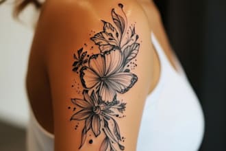 make realistic custom tattoo design, tattoo sleeve