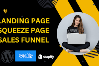 create high converting landing page or squeeze page, wordpress landing page