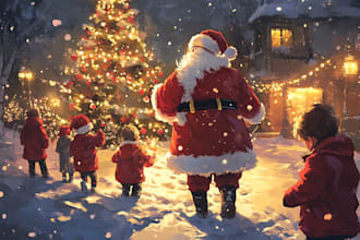 design christmas illustrations and cards for you