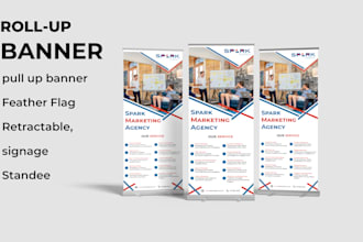 design roll up banner pull up, signage billboard trade booth