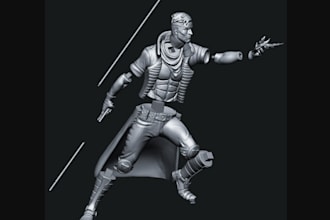form 3d digital sculpture,3d portrait,zbrush,fix stl,3d human model for printing