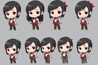 make cute anime chibi character
