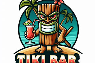 do tiki ber mascot logo design service